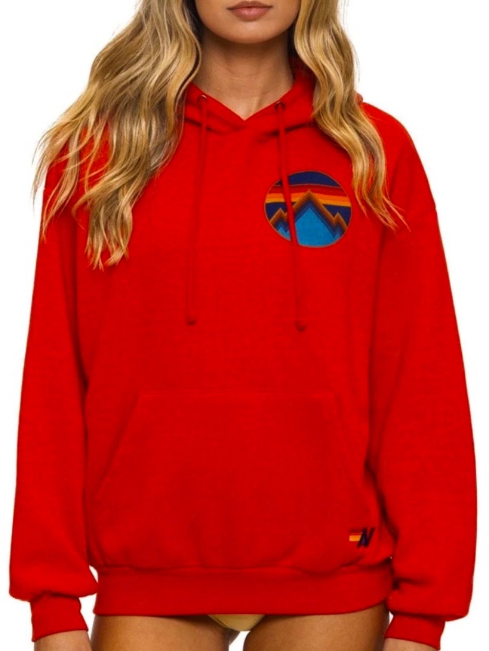 Aviator Nation All Seasons Relaxed Pullover Hoodie Red XS